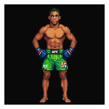 Charles Oliveira wearing UFC shorts and gloves, ready to fight sticker