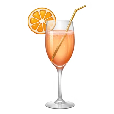 Glittery rose orange gold mocktail sticker
