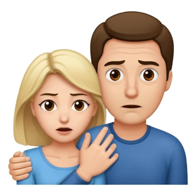 Une homme possessif qui essaye d’attraper sa femme sticker