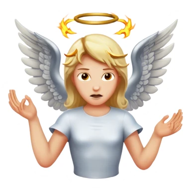 angel fight demons sticker