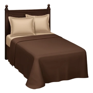 dark brown bed linen set sticker