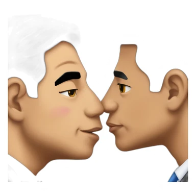 benjamin netanyahu kissing yair lapid sticker