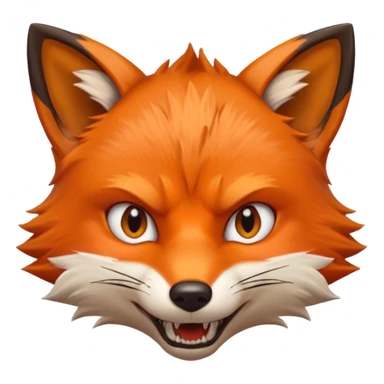 renard en colère sticker