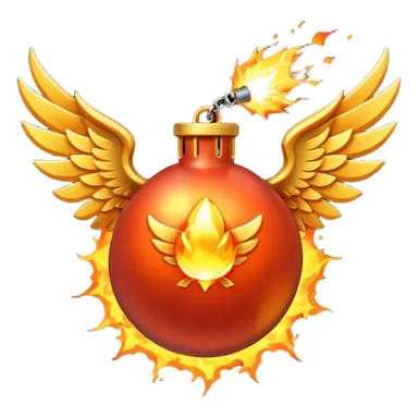  Lit Bomb with wings sticker