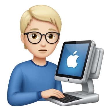 A PERSON USSING A PC sticker