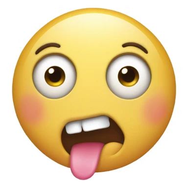 rolling eyes with tongue out  sticker