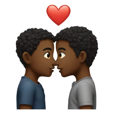 2 boys kissing sticker