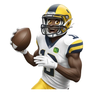 WR catching a one handed  sticker