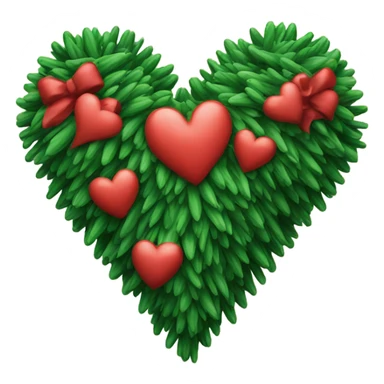 Heart that looks like a Christmas tree sticker