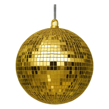 Gold mirror ball  sticker