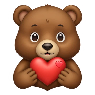 Bear with heart sticker
