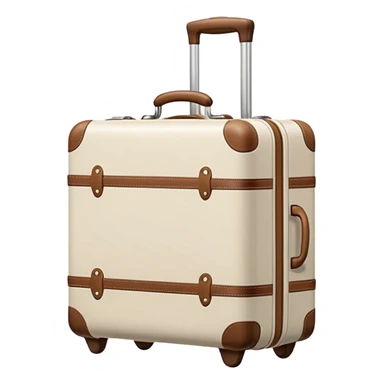 aesthetic ivory minimal suitcase sticker
