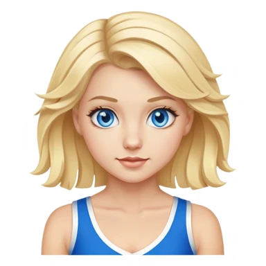 cheerleader, blonde, blue eyes sticker