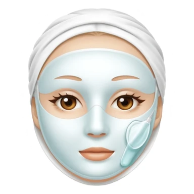 a white skincare beauty mask pack for face sticker