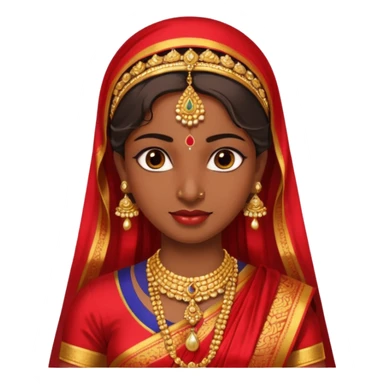 South indian bride getup. sticker