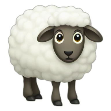 Sheep green farm sticker