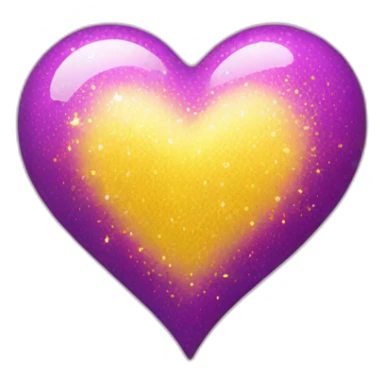 pink-and-purple-heart-with-yellow-sparkles sticker