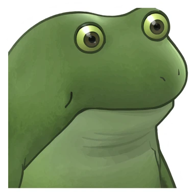 bufo avec une ellipse orbitale d'étoiles de style pixel art, dessinée avec un trait blanc aux contours noirs et rythmée par des étincelles en forme de croix de tailles variées. sticker