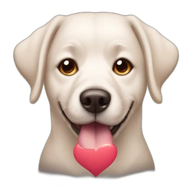 Dog with heart eyes sticker
