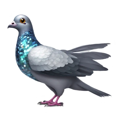 dancing disco ball pigeon sticker