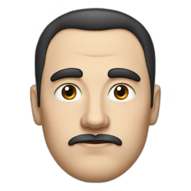 american-russian writer sergei dovlatov  with black hair and huge eyebrows sticker