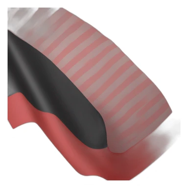 The horizontal flag partially red and the othr half black sticker