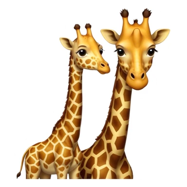 High resolution giraffe with its baby sticker