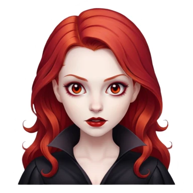 female vampire with red hair sticker