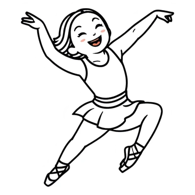 A dancer laughing  sticker