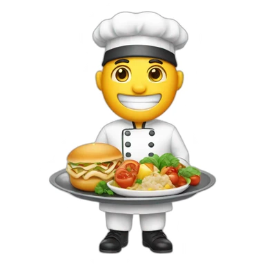chef with a plate of food sticker