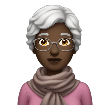 Beautiful darkskin old woman with scarf sticker