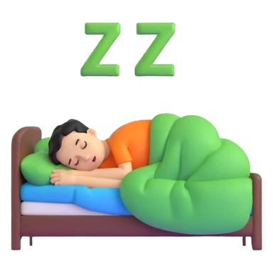 boy sleeping peacefully with Z symbols representing snoring sticker