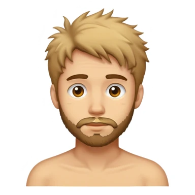 young scruffy man sticker