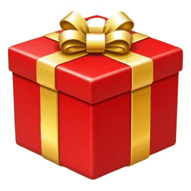 rococó caja de regalo rojo con dorado sticker