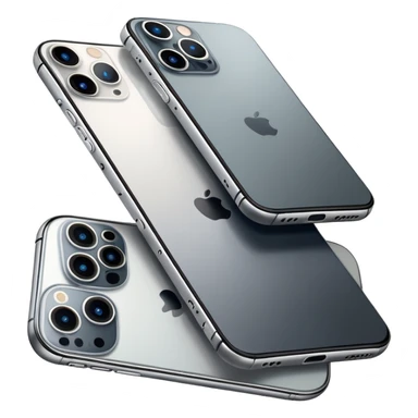 iPhone 15 Pro with its distinctive triple camera setup and titanium frame sticker