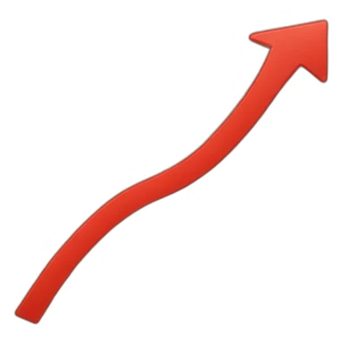 Pointing red arrow up sticker