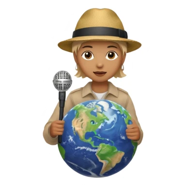 earth + reporter sticker