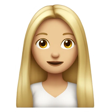 Girl with long blonde hair drinking  sticker