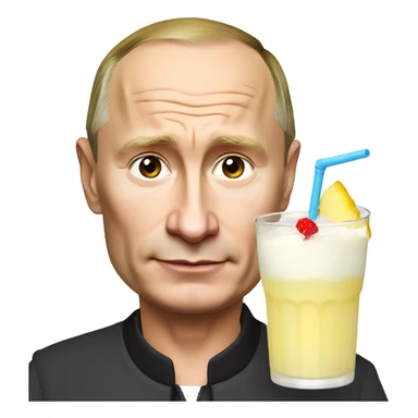 Vladimir putin with a pina colata sticker