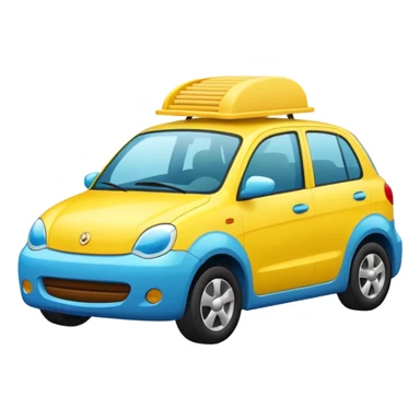 bright and colorful car pollen filter emoji icon sticker