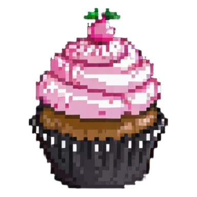 cupcake with pink icing sticker