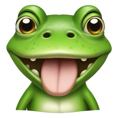 Frog with dog head sticker