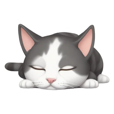 asleep cat sticker