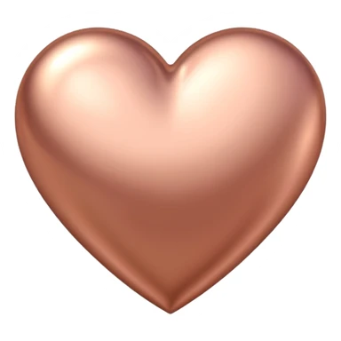heart with a metallic rose gold finish sticker