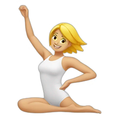 Chica blanca pilates pica sticker
