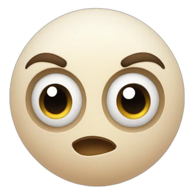 3d sphere with a cartoon Husk skin texture with big feminine eyes sticker