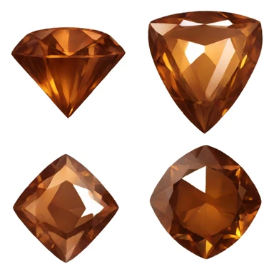 brown zircon gem sticker