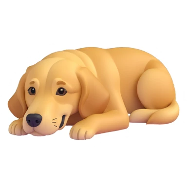 golden retriever lying down relaxed sticker