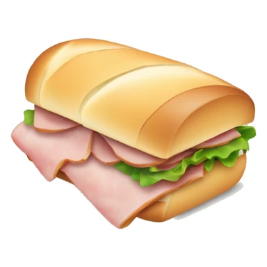 Butter and ham baguette sandwich sticker