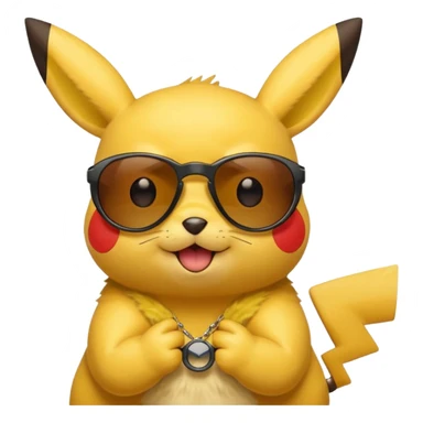 Pikachu qui enlève ses lunettes de soleil et fait un clin d'œil sticker